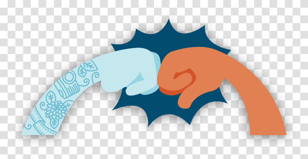 Illustrated Of Epic Fist Bump Between Two Arms With Clip Art, Batman Logo, Label Transparent Png