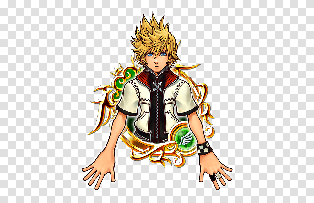 Illustrated Roxas Kingdom Hearts Union X Medals, Comics, Book, Manga, Person Transparent Png