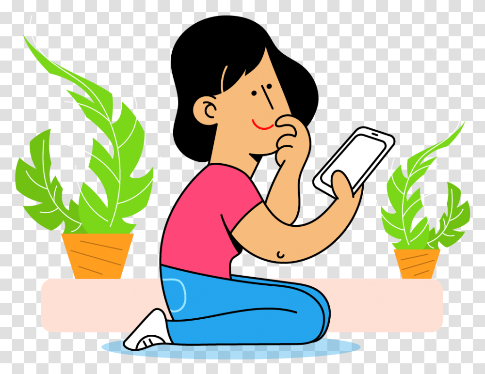 Illustration 05 Ux Web Illustration Vector Uiillustration Houseplant, Reading, Outdoors Transparent Png