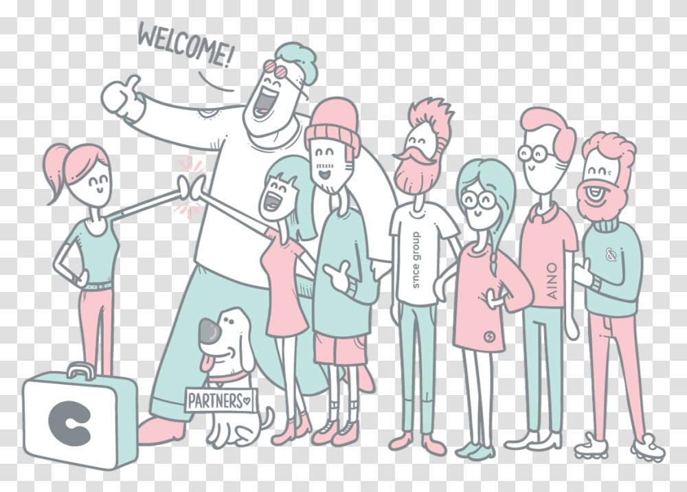 Illustration, Book, Crowd, Comics Transparent Png