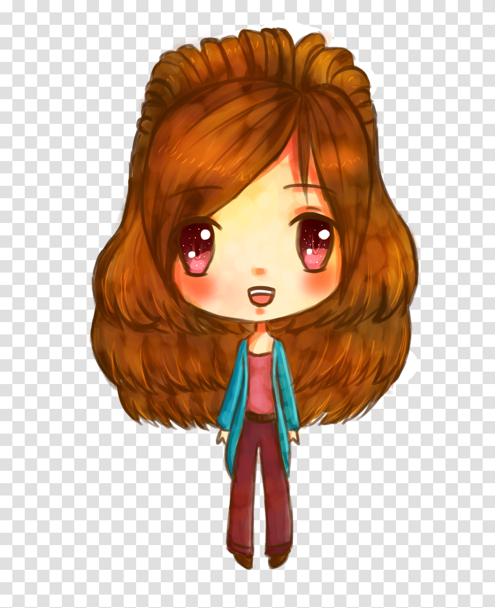 Illustration Brown Hair Cartoon Character Doll Illustration, Toy, Clothing, Apparel, Graphics Transparent Png