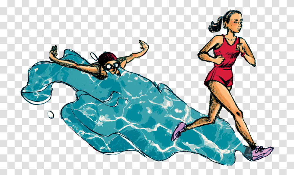 Illustration By Brittany England2fthe Pioneer Sprint, Person, Water, Sea, Outdoors Transparent Png