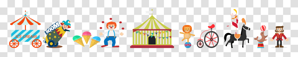 Illustration, Circus, Leisure Activities, Amusement Park, Carousel Transparent Png