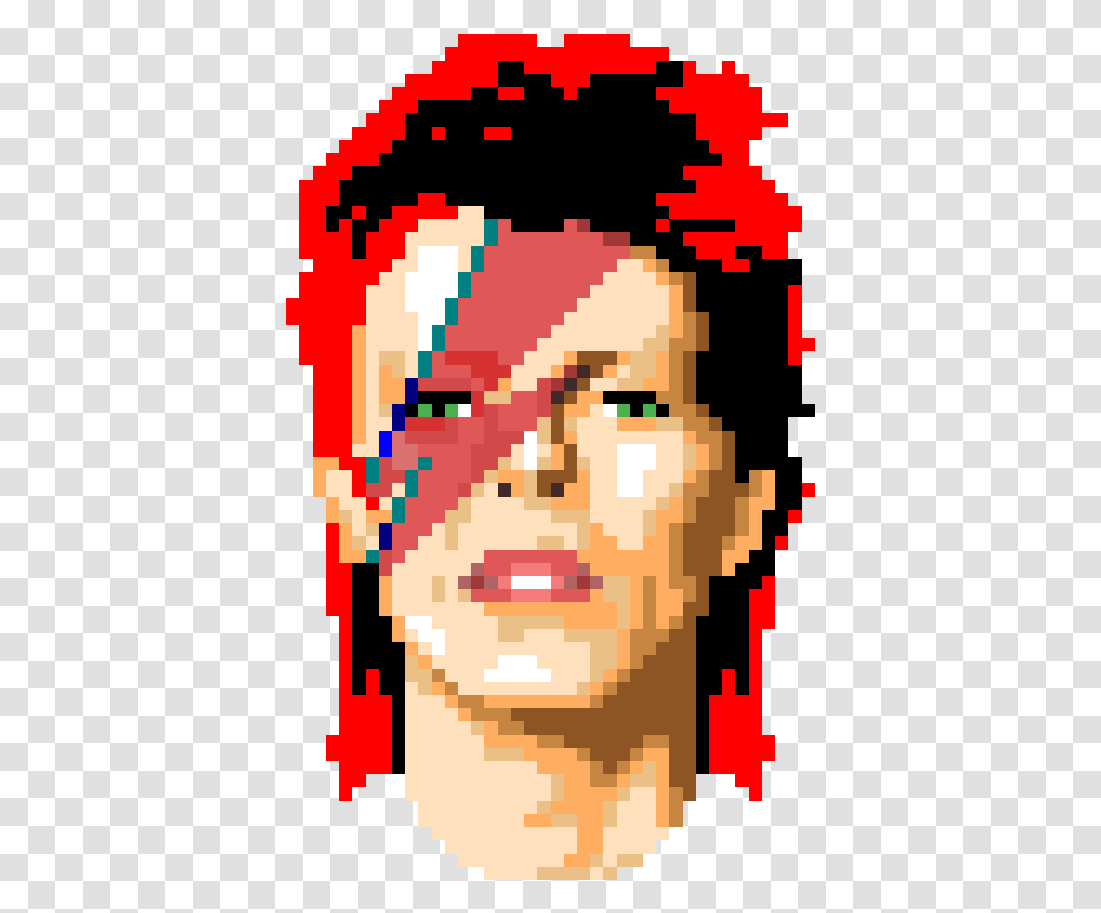 Illustration Clipart Download David Bowie Pixel Art, Head, Rug, Poster, Advertisement Transparent Png