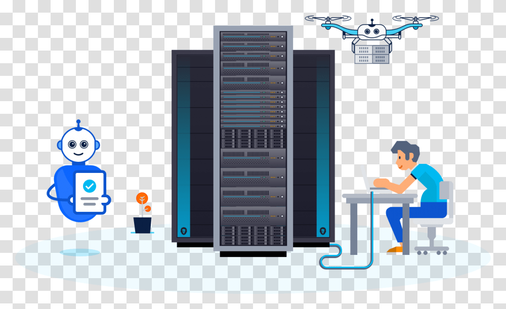 Illustration, Computer, Electronics, Server, Hardware Transparent Png