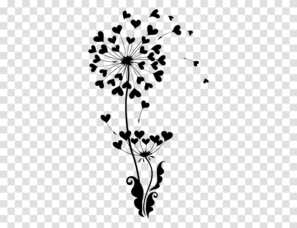 Illustration Dandelion Free Photo Flower Vector Heart, Floral Design, Pattern, Graphics, Plant Transparent Png