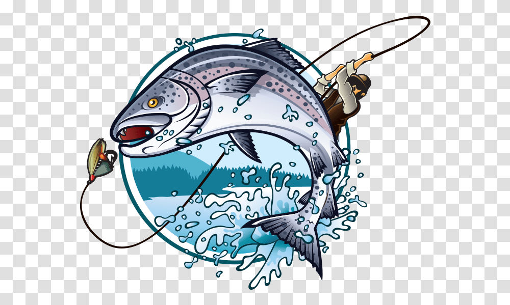 Illustration Fishing Fishing Illustration, Helmet, Water, Animal, Outdoors Transparent Png