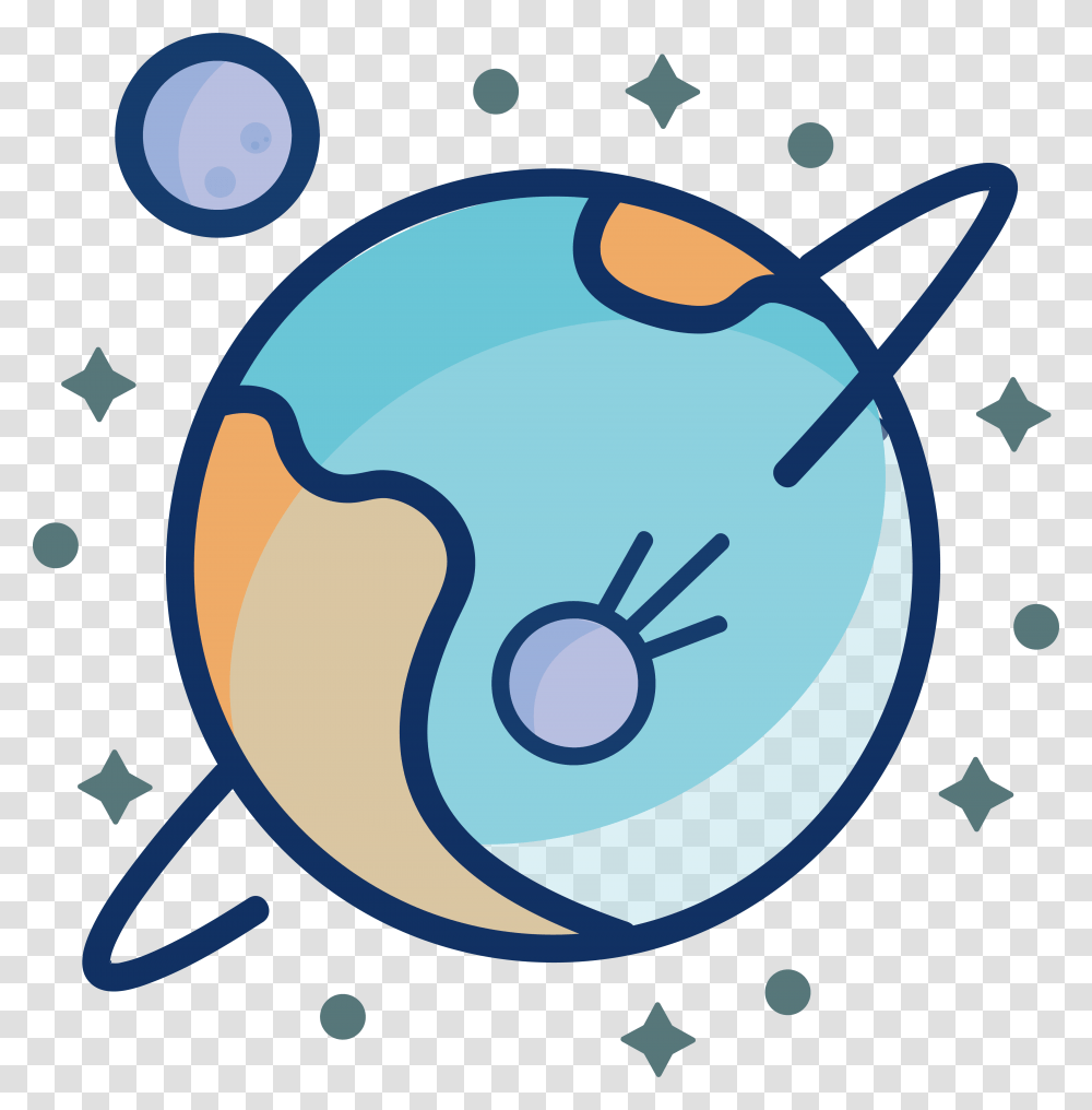 Illustration Flat Planet Minimalist And Vector Planets Vector, Sphere, Astronomy Transparent Png