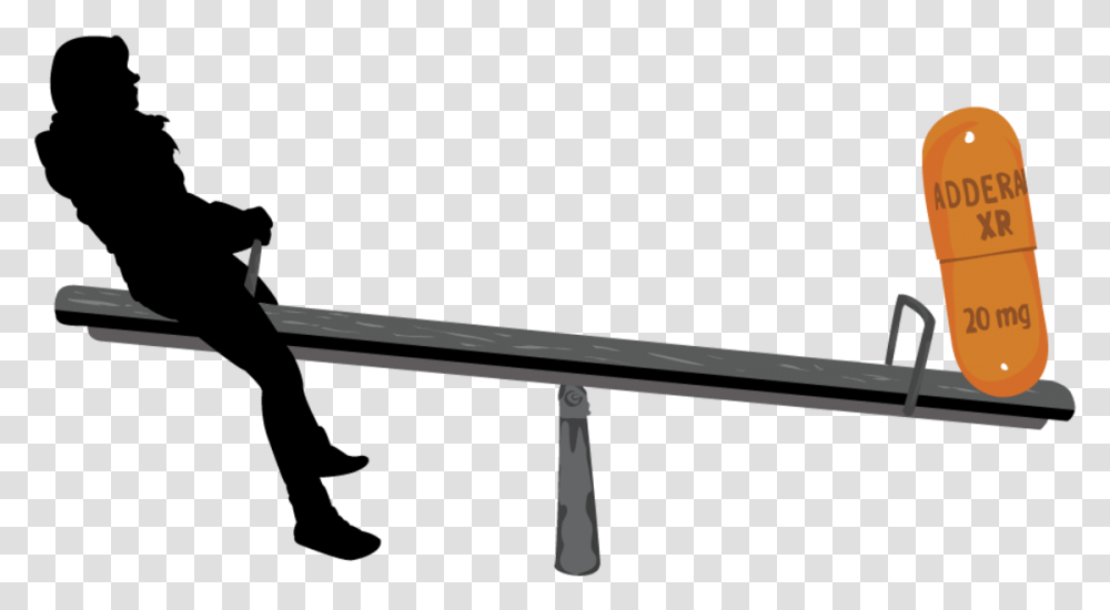 Illustration For Article Titled The Adderall And Adhd Silhouette, Toy, Seesaw, Airplane, Aircraft Transparent Png
