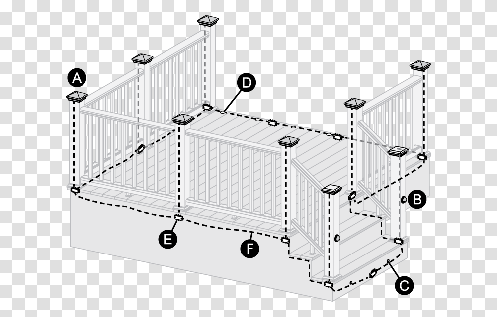 Illustration, Furniture, Crib, Staircase, Handrail Transparent Png