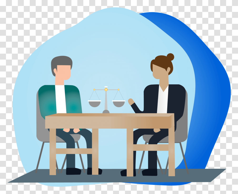 Illustration, Furniture, Sitting, Person, Table Transparent Png