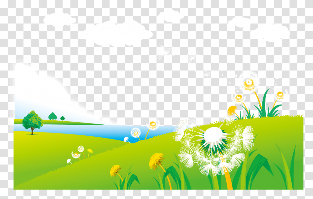 Illustration, Green, Floral Design Transparent Png