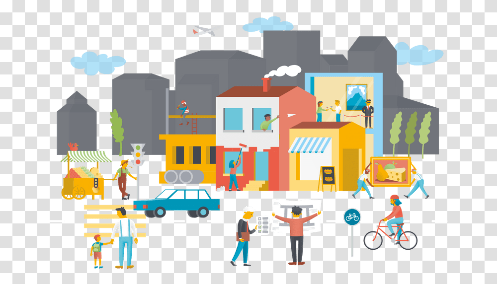 Illustration, Person, Neighborhood Transparent Png