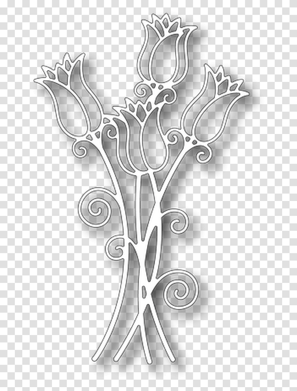 Illustration, Stencil, Floral Design Transparent Png