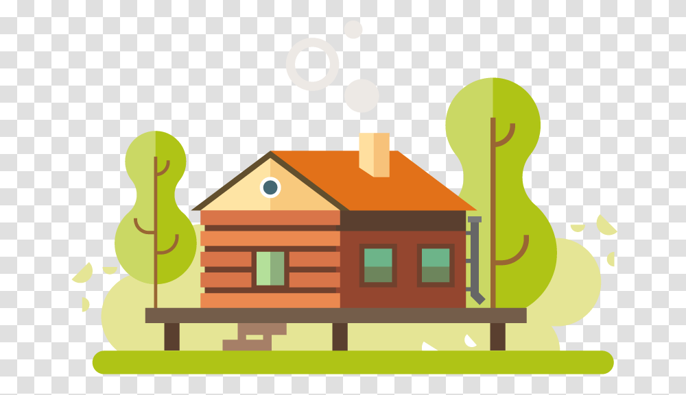 Illustration, Housing, Building, House, Cabin Transparent Png