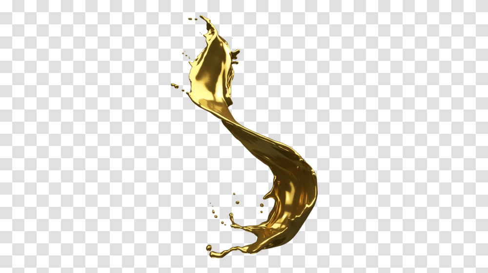 Illustration Image Liquid Gold Splash, Beverage, Drink, Bird, Animal Transparent Png