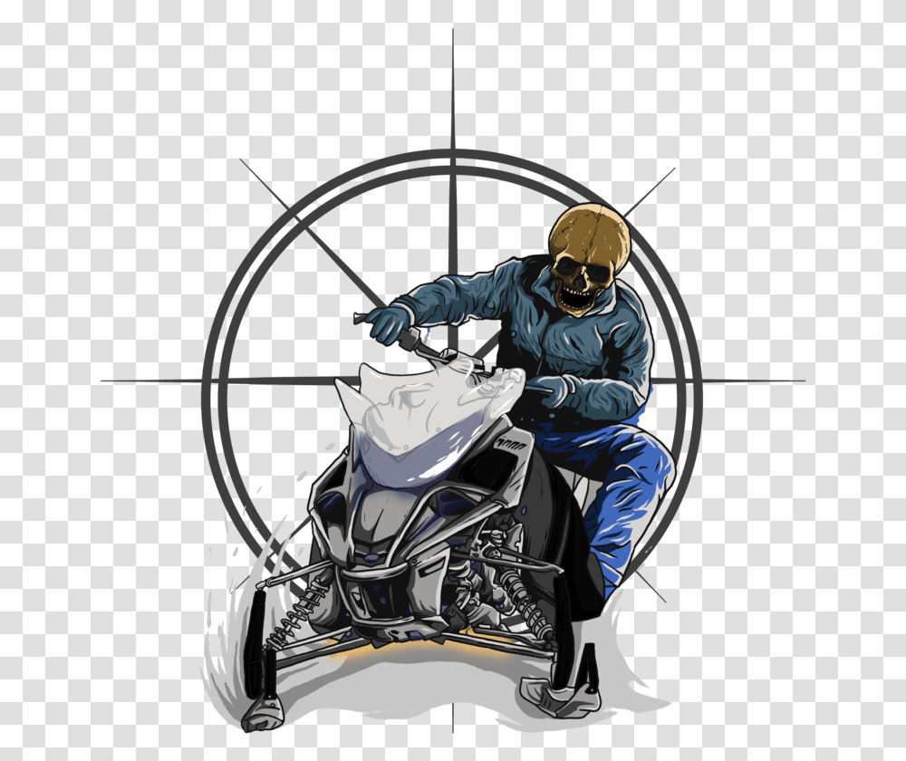 Illustration, Motorcycle, Person, Helmet Transparent Png