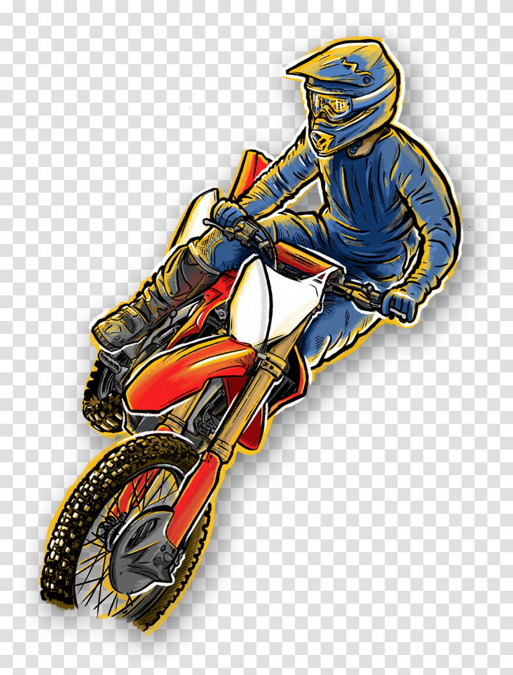 Illustration, Motorcycle, Vehicle, Transportation, Person Transparent Png
