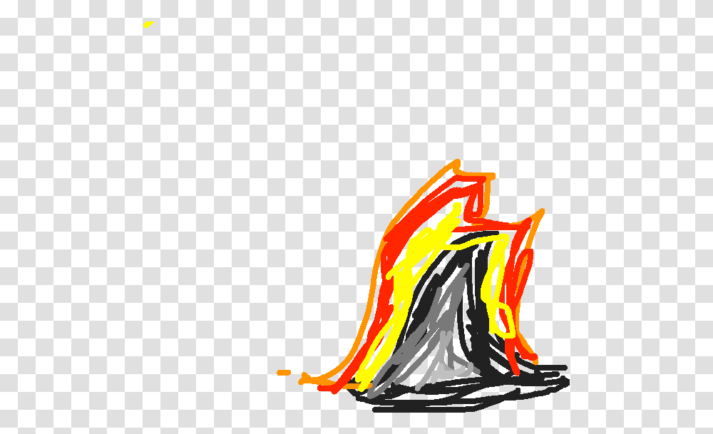 Illustration, Mountain, Outdoors, Nature, Fire Transparent Png