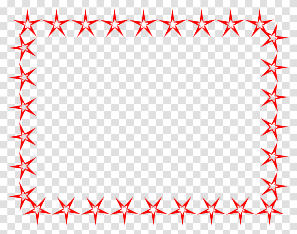 Illustration Of A Blank Frame Border Of Red Stars Borde De Estrellas, Poster, Advertisement, Alphabet Transparent Png