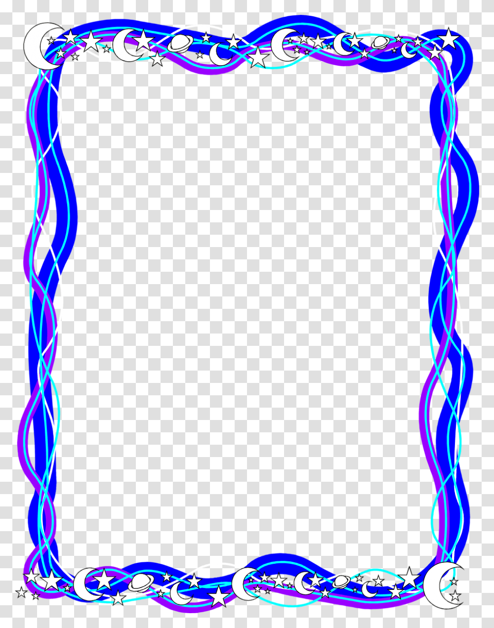 Illustration Of A Blank Frame Border With Stars And Moons Free, Purple, Light Transparent Png