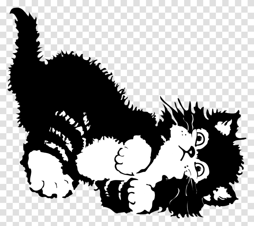 Illustration Of A Kitten Playing After Dealing With So Many Stupid People, Stencil, Silhouette, Cupid Transparent Png