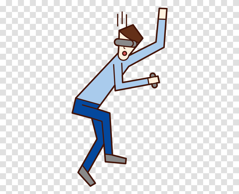 Illustration Of A Man Who Is Surprised While Vr, Cross, Blade, Weapon Transparent Png