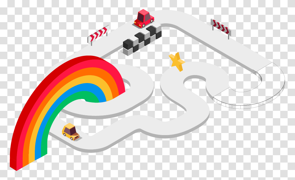 Illustration Of A Racetrack And Rainbow Graphic Design, Nature, Gun, Outdoors Transparent Png