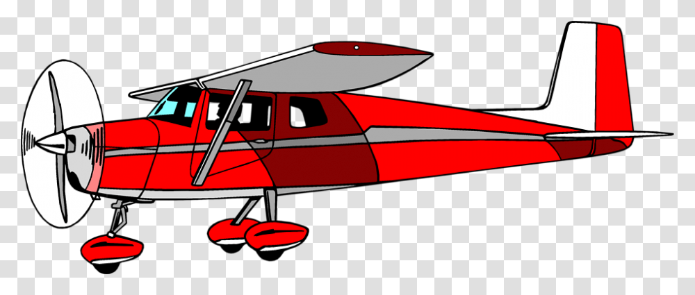 Illustration Of A Red Cessna Airplane Free Stock Photo Clip, Aircraft, Vehicle, Transportation, Helicopter Transparent Png