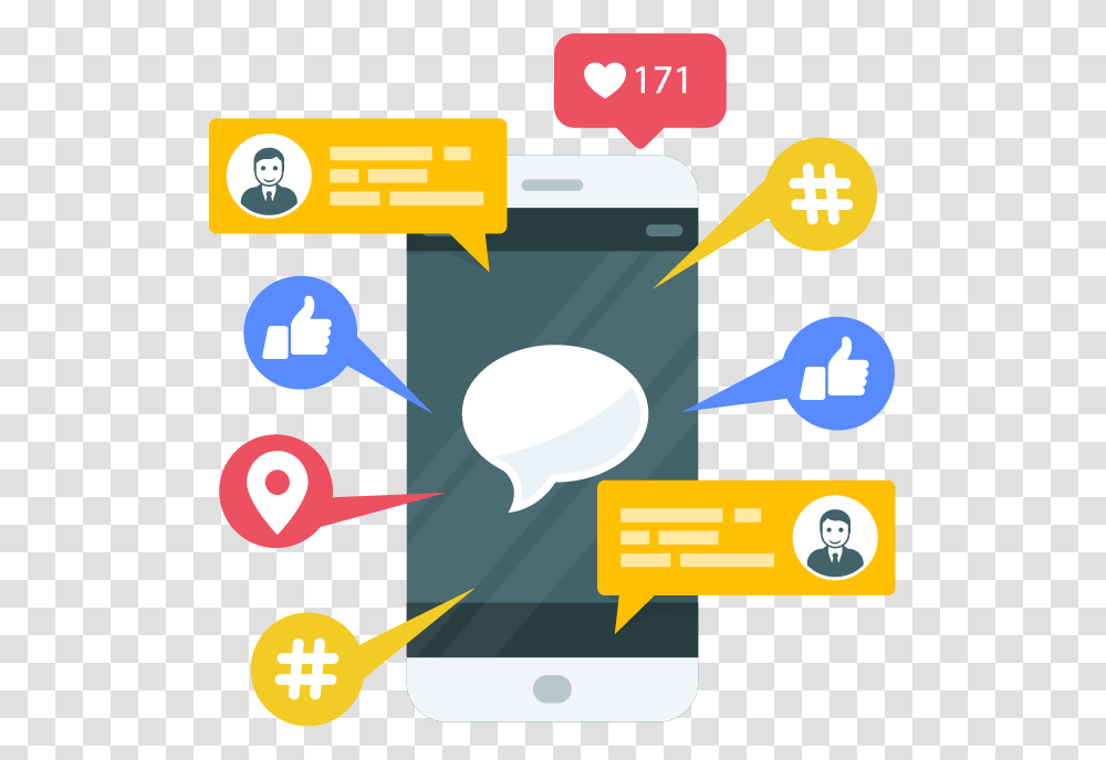 Illustration Of A Smartphone With Several Icons Proceeding Text Popping Up On Screen, Security, Urban, Electronics, Network Transparent Png