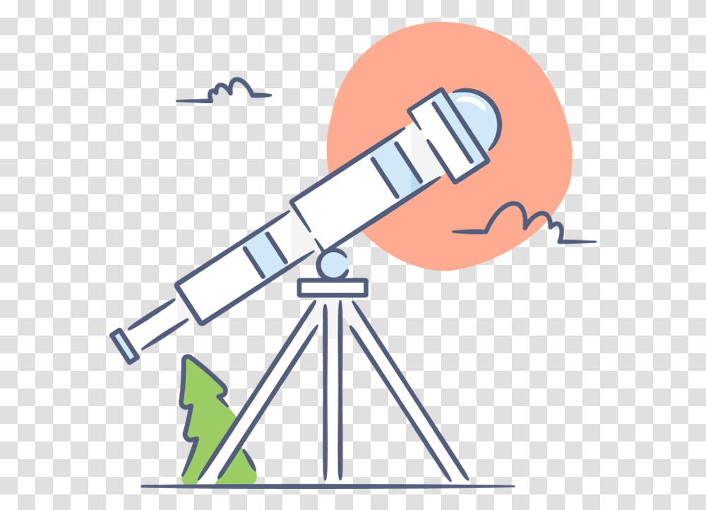 Illustration Of A Telescope, Tripod Transparent Png