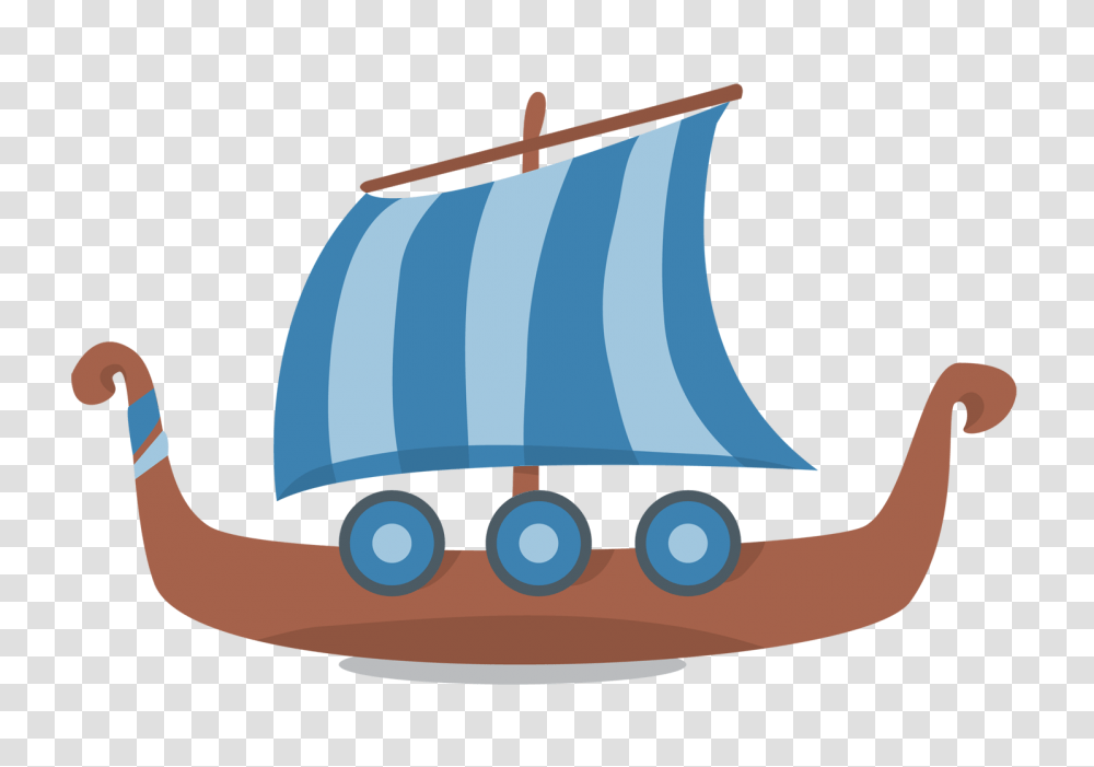 Illustration Of A Viking Ship With Sails Clip Art, Pillow, Cushion, Poster, Advertisement Transparent Png