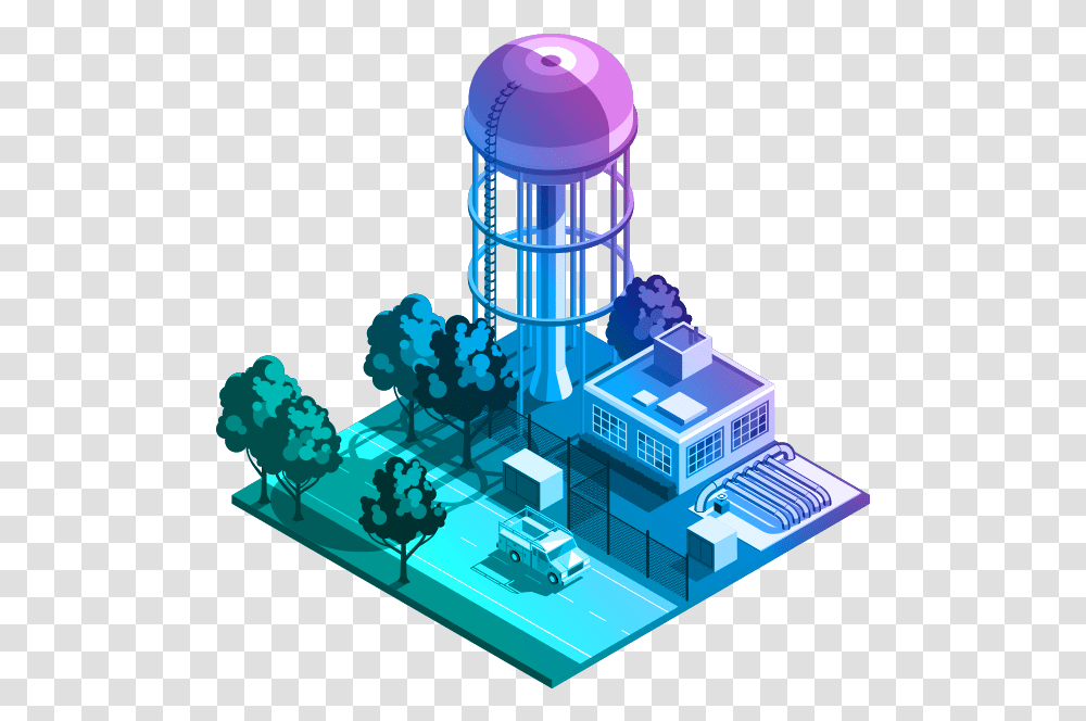 Illustration Of A Water Plant Clipart Full Size Clipart Gis Aplicado A Agua, Toy, Architecture, Building, Graphics Transparent Png