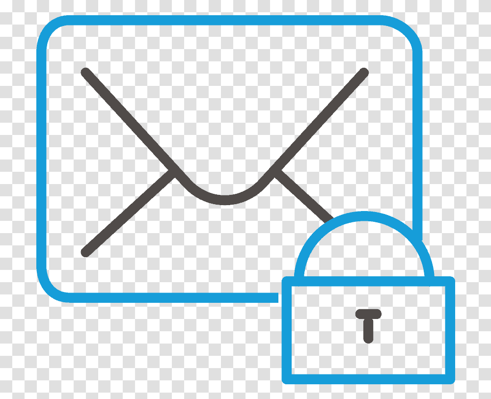 Illustration Of An Envelope With A Padlock Laid Over Illustration, Mail, Scissors, Blade, Weapon Transparent Png