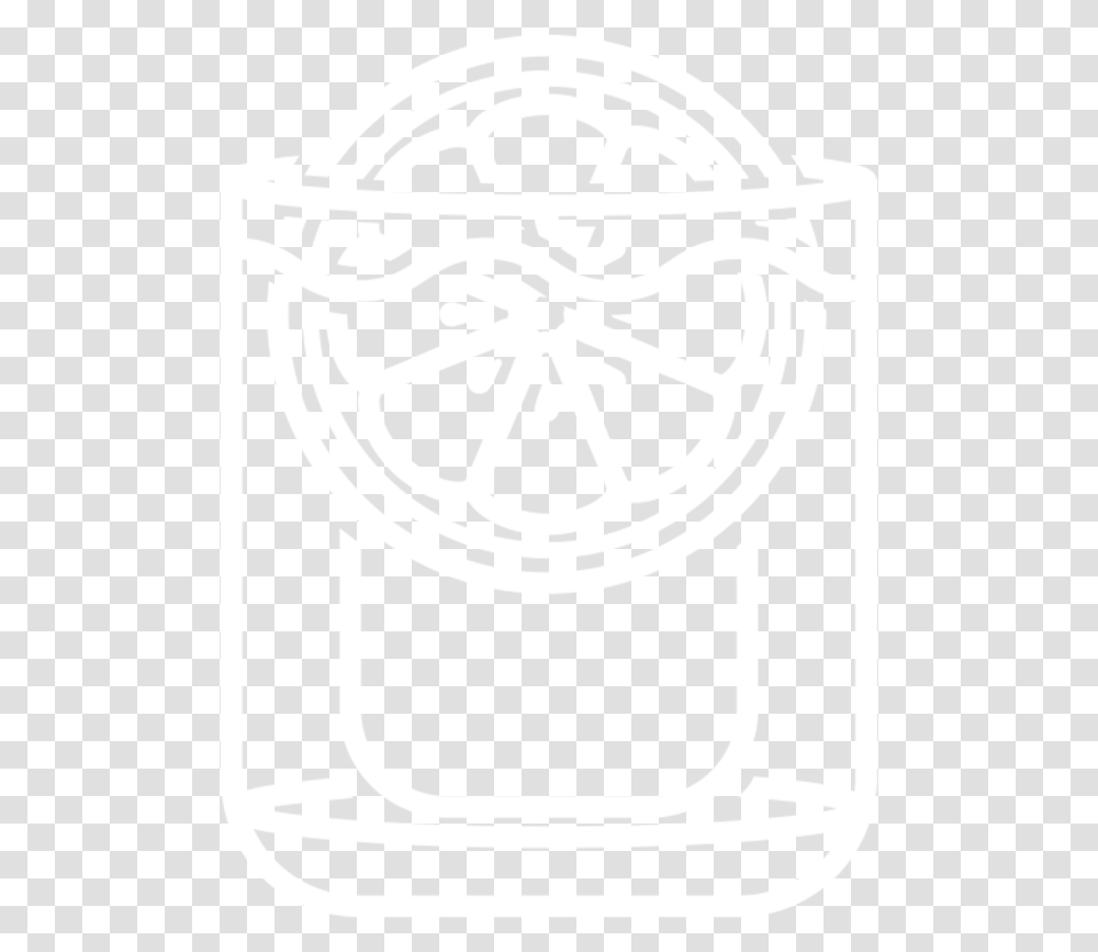 Illustration Of An Old Fashioned Cocktail Jhu Logo White, Stencil, Emblem, Recycling Symbol Transparent Png