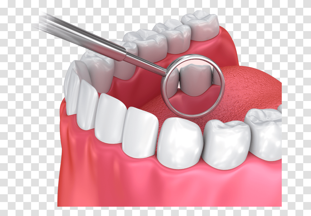 Illustration Of Dental Mirror And Teeth Steel, Mouth, Lip, Jaw, Birthday Cake Transparent Png