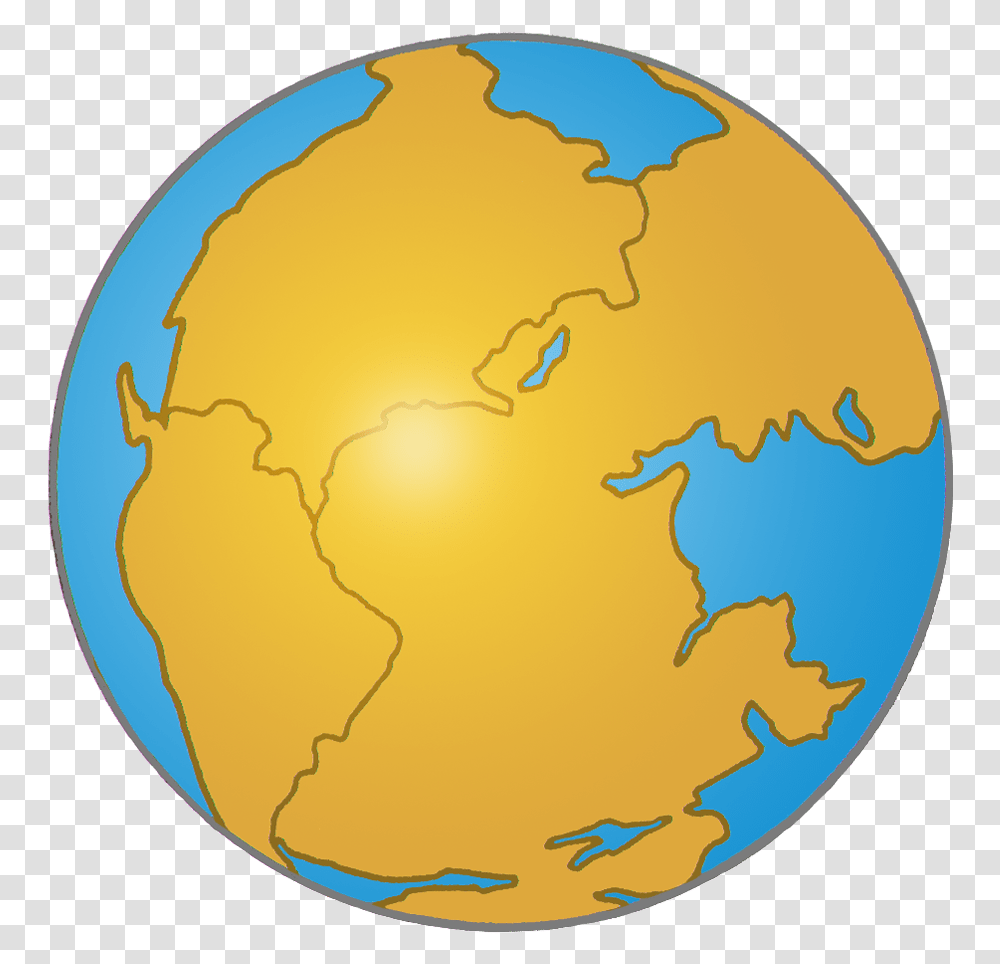 Illustration Of Pangaea The Earth When Continents Earth, Outer Space, Astronomy, Universe, Planet Transparent Png