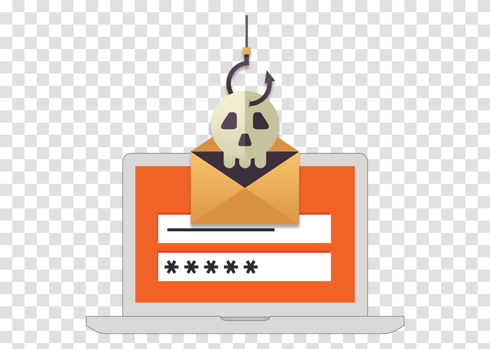 Illustration Of Skull In A Folder Over A Laptop Computer Background Clipart Cyber Attack Icon, First Aid, Label, Carton Transparent Png
