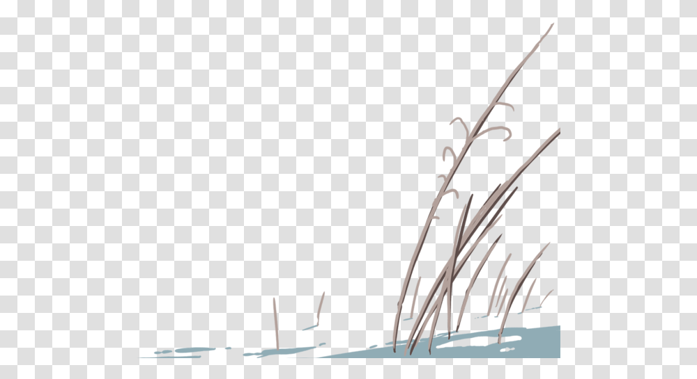 Illustration Of Tall Dead Grass In The Foreground Narrow Body Aircraft, Bow, Plant, Wood Transparent Png