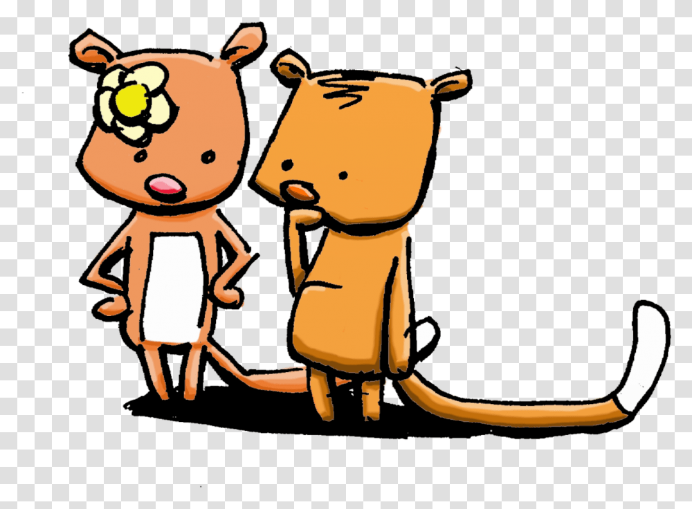 Illustration Of Two Cute Ringtail Possums Cartoon, Animal, Insect, Invertebrate, Doll Transparent Png
