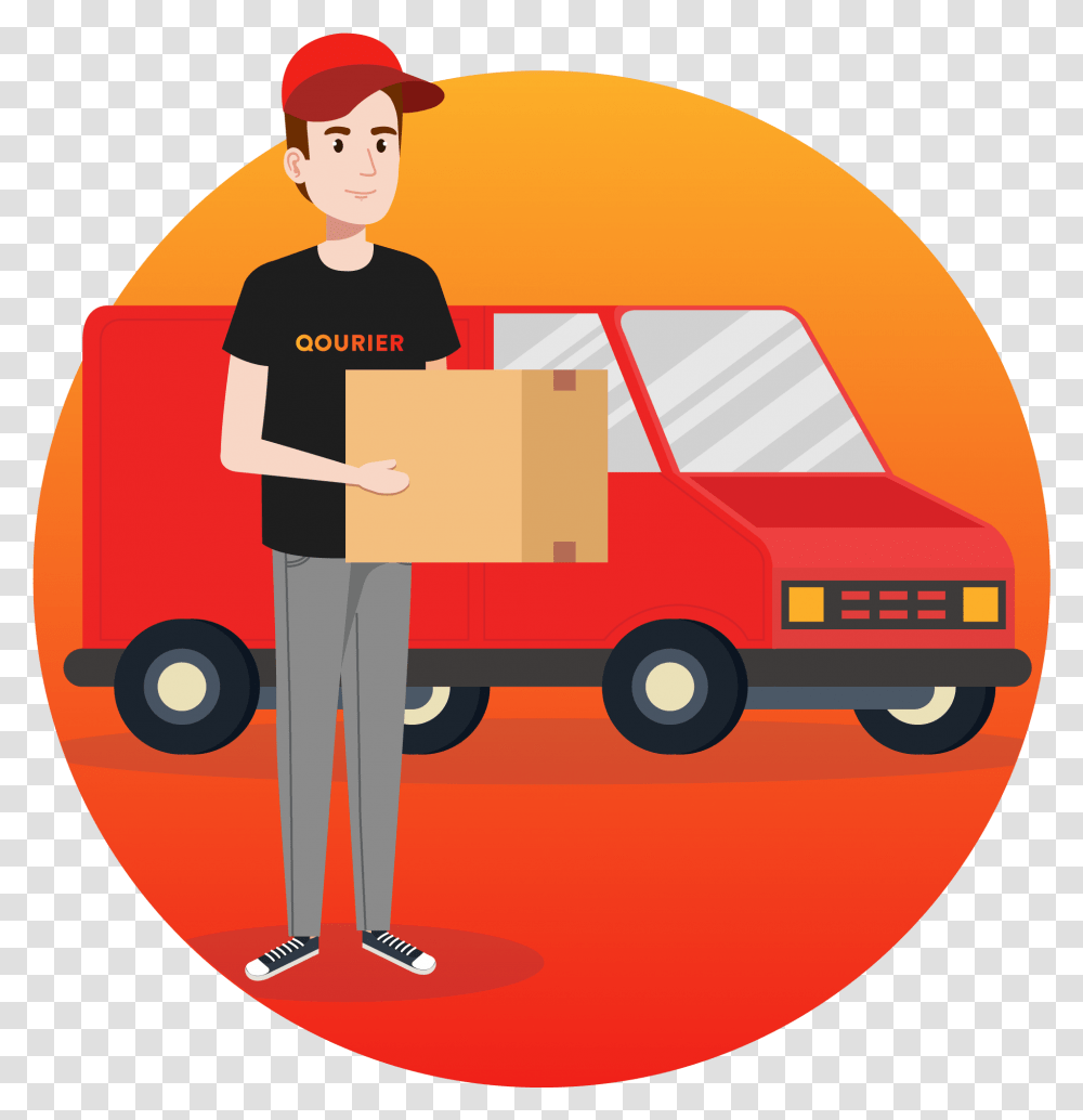 Illustration, Person, Human, Cardboard, Package Delivery Transparent Png