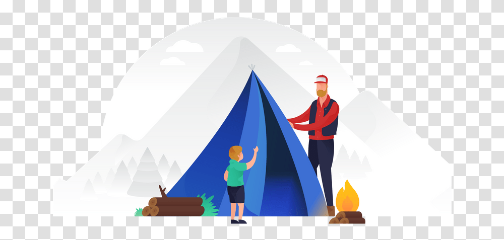 Illustration, Person, Human, Tent, Outdoors Transparent Png
