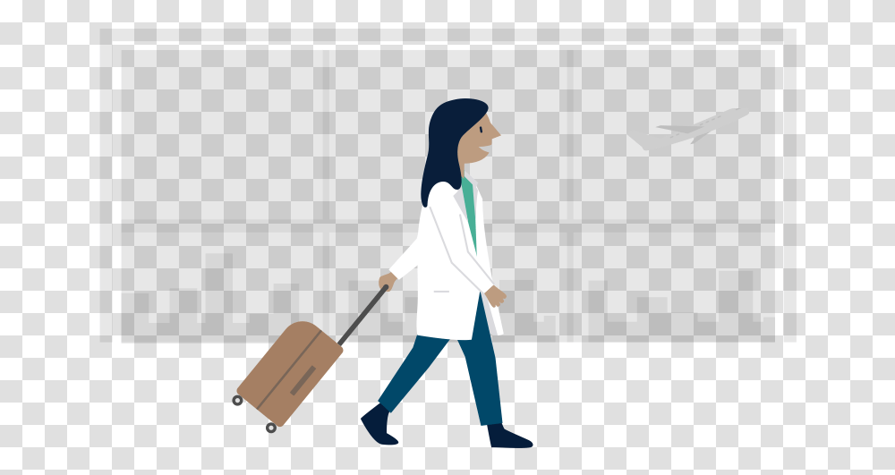 Illustration, Person, Luggage, Airplane, Aircraft Transparent Png