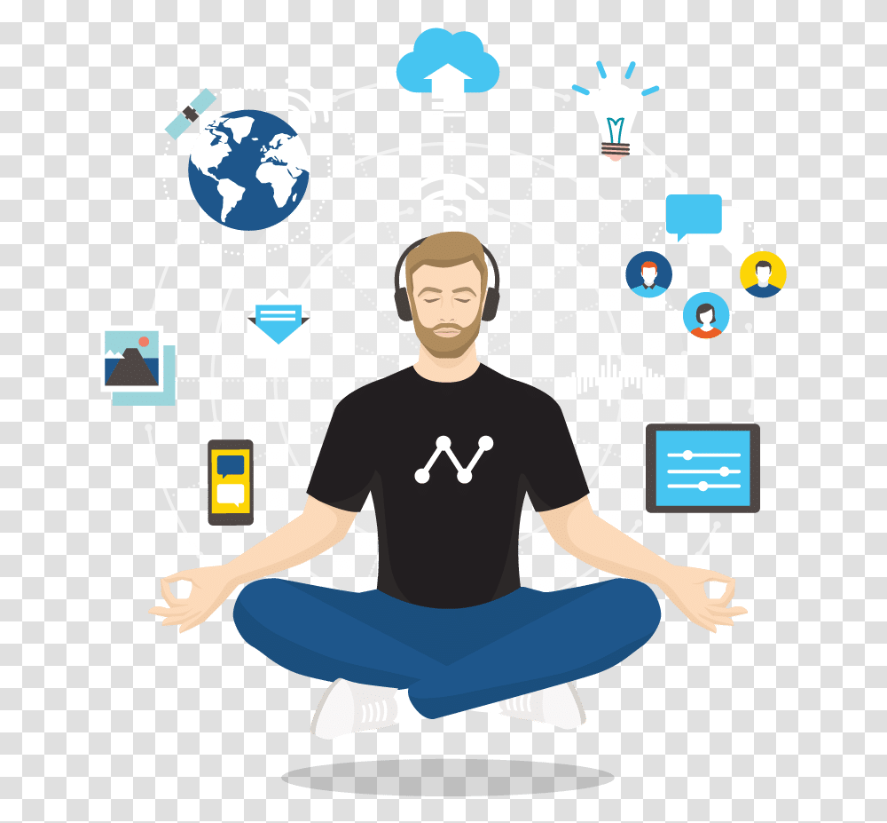 Illustration, Person, Network, Computer, Electronics Transparent Png