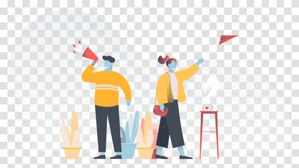 Illustration, Person, Standing, Crowd Transparent Png