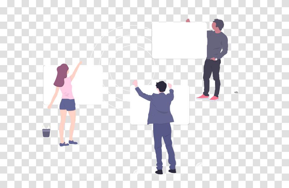 Illustration, Person, Standing, Frisbee, Hand Transparent Png