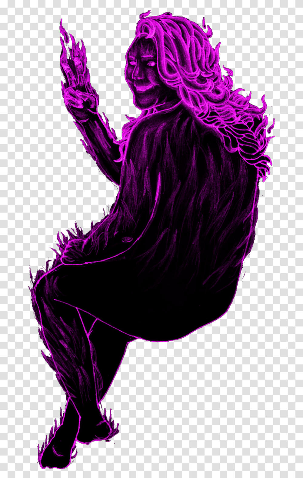 Illustration, Purple, Hair, Person Transparent Png