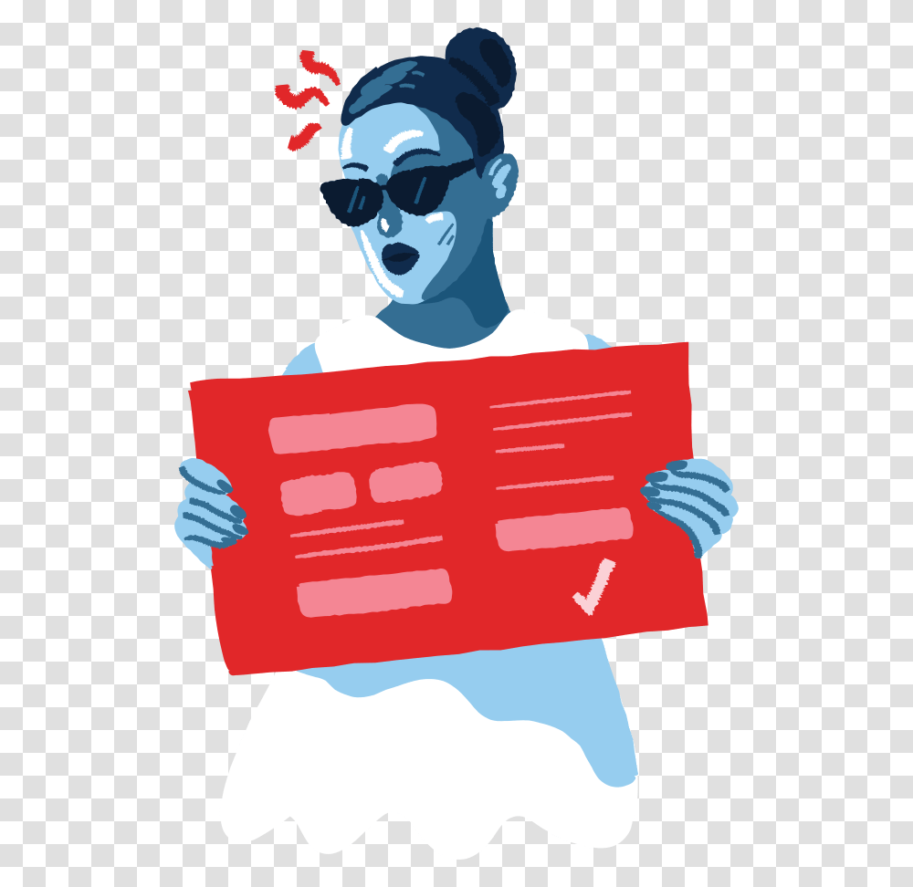 Illustration, Reading, Person, Poster, Advertisement Transparent Png