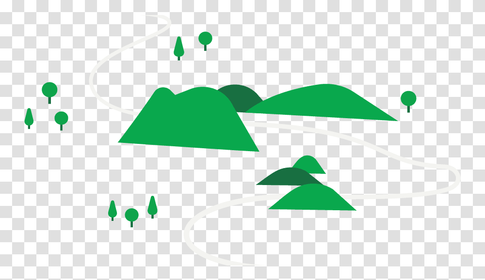 Illustration Showing A Road Weaving Through Mountains Illustration, Recycling Symbol, Triangle, Outdoors Transparent Png