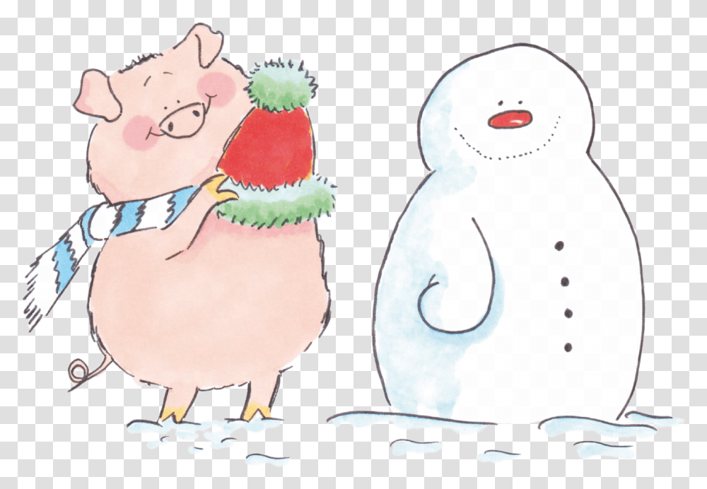 Illustration, Snowman, Winter, Outdoors, Nature Transparent Png